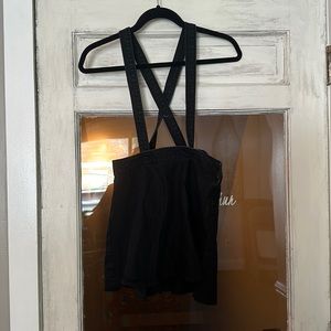 Girls black denim Zara skirt overall